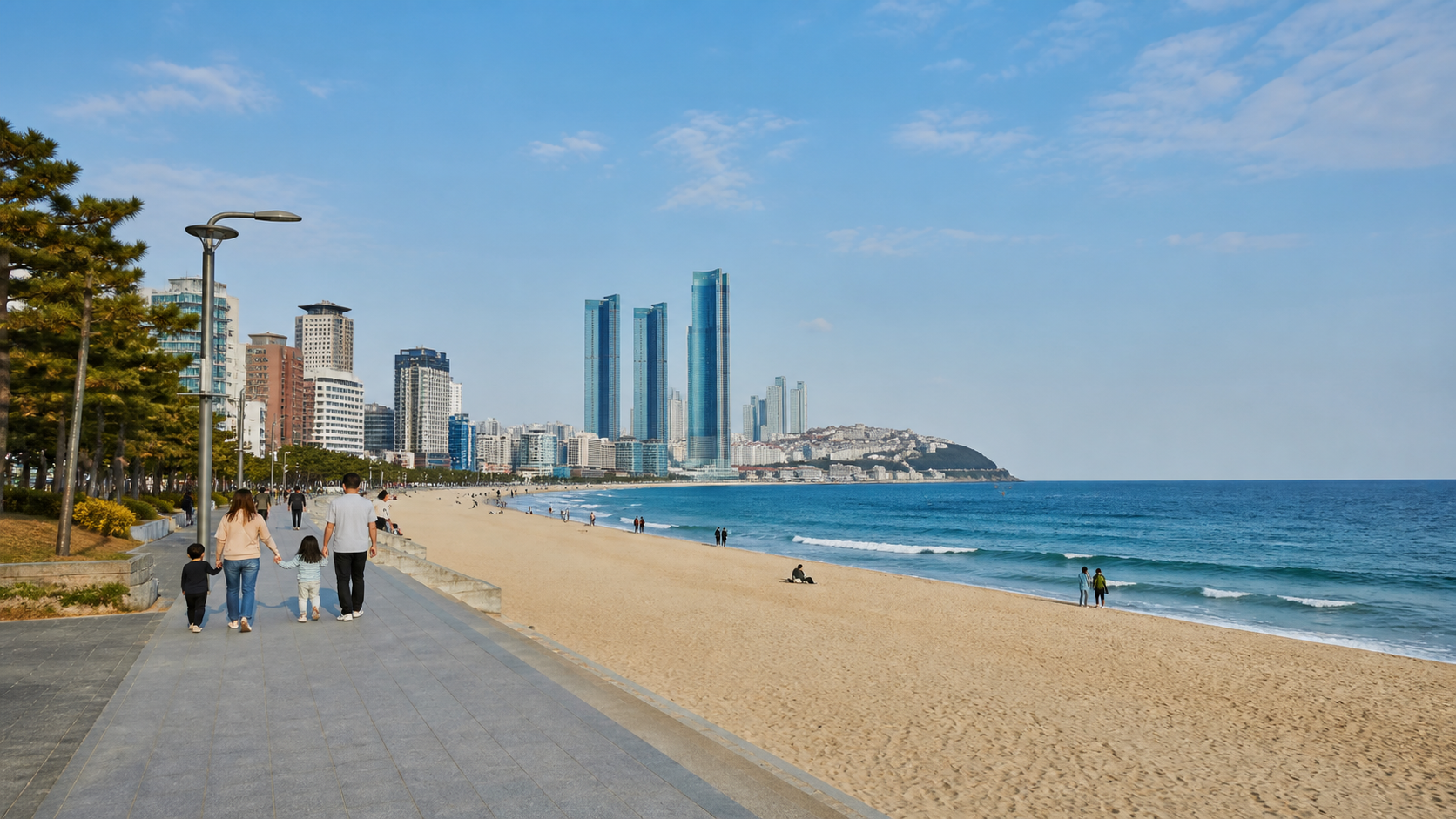 Haeundae Beach and seaside promenade